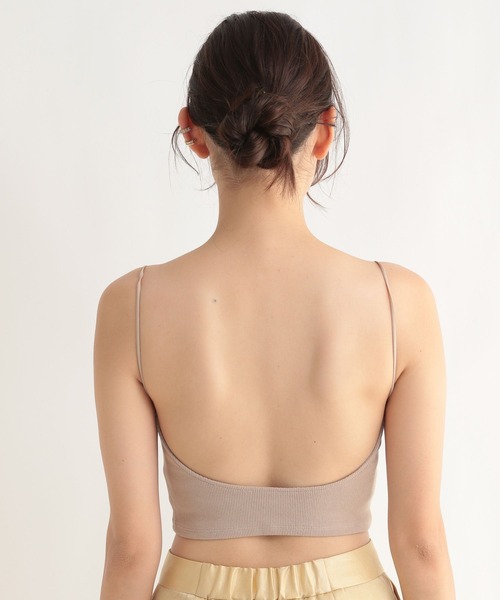 BABYLONE（バビロン）の「BABYLONE / リブショートキャミソール【パット付き】（キャミソール・レディース・ベージュ/モカ/ブラック・フリー）」の12枚目の写真