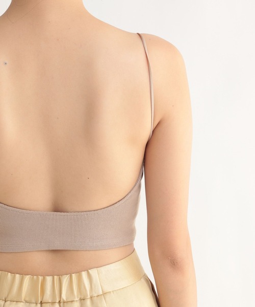 BABYLONE（バビロン）の「BABYLONE / リブショートキャミソール【パット付き】（キャミソール・レディース・ベージュ/モカ/ブラック・フリー）」の7枚目の写真
