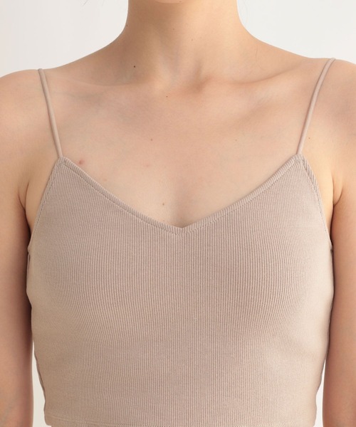 BABYLONE（バビロン）の「BABYLONE / リブショートキャミソール【パット付き】（キャミソール・レディース・ベージュ/モカ/ブラック・フリー）」の18枚目の写真