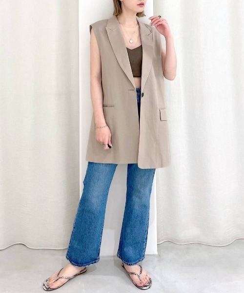 BABYLONE（バビロン）の「BABYLONE / リブショートキャミソール【パット付き】（キャミソール・レディース・ベージュ/モカ/ブラック・フリー）」の21枚目の写真