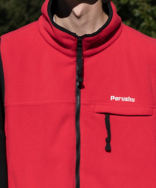 Perushu(ペルーシュ)の「オーバーサイズフリースベスト(その他アウター・メンズ・ダークブラウン/レッド/イエロー/グリーン・MEDIUM/LARGE)」の17枚目の写真