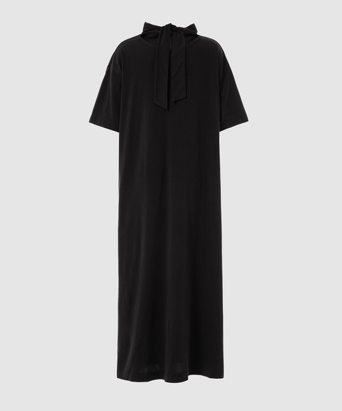 sawa takai(サワ タカイ)の「SCARF TANK DRESS(ワンピース・レディース・ブラック/パープル・S)」の4枚目の写真