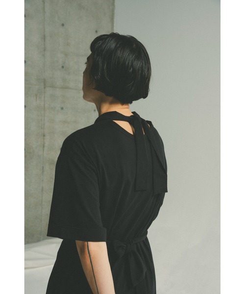 sawa takai(サワ タカイ)の「SCARF TANK DRESS(ワンピース・レディース・ブラック/パープル・S)」の7枚目の写真