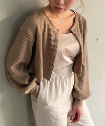 junoah | ワッフルショートカーディガン(カーディガン/ボレロ)