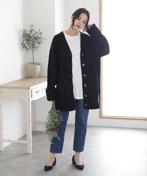ElegChic(エレグシック)の「ボリュームスリーブ前開きカーディガン(カーディガン/ボレロ・レディース・ライトグレー/ベージュ/ブラウン/グレー/ブラック・L/XXL/4L)」の14枚目の写真