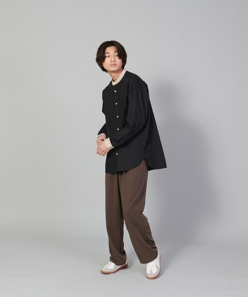 UNIIT(ユニット)の「【UNIIT/ユニット】バンドカラールーズシャツ ビッグシルエット(シャツ/ブラウス・メンズ・ブラック/ホワイト・LARGE/MEDIUM/SMALL)」の13枚目の写真