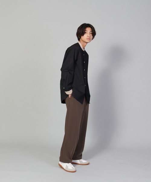 UNIIT(ユニット)の「【UNIIT/ユニット】バンドカラールーズシャツ ビッグシルエット(シャツ/ブラウス・メンズ・ブラック/ホワイト・LARGE/MEDIUM/SMALL)」の16枚目の写真