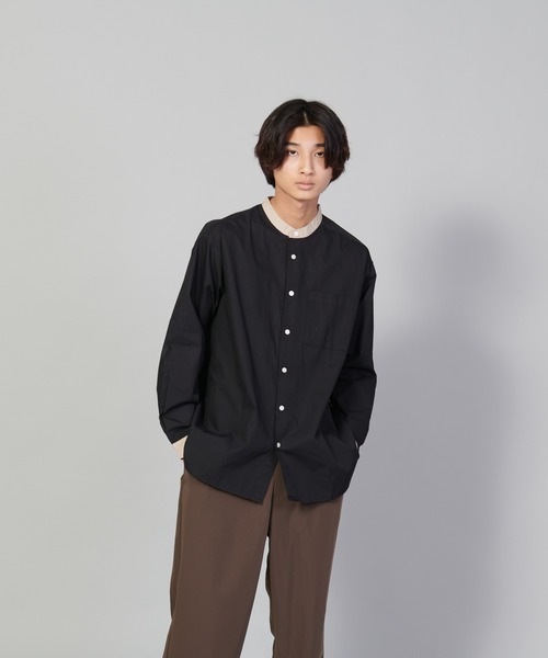 UNIIT(ユニット)の「【UNIIT/ユニット】バンドカラールーズシャツ ビッグシルエット(シャツ/ブラウス・メンズ・ブラック/ホワイト・LARGE/MEDIUM/SMALL)」の17枚目の写真