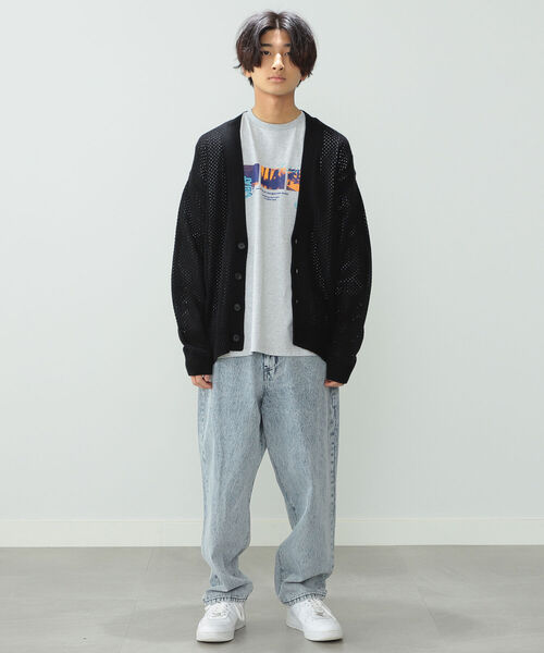 BeAMS DOT（ビームスドット）の「【WEB限定】BeAMS DOT / メッシュカーディガン（ニット/セーター・メンズ・グリーン/イエロー系その他5/ブラック・LARGE/MEDIUM）」の11枚目の写真