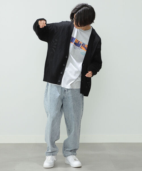 BeAMS DOT（ビームスドット）の「【WEB限定】BeAMS DOT / メッシュカーディガン（ニット/セーター・メンズ・グリーン/イエロー系その他5/ブラック・LARGE/MEDIUM）」の17枚目の写真