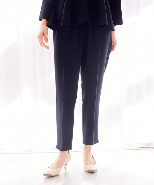 abahouse mavie（アバハウスマヴィ）の「ドライタッチサテンパンツ（その他パンツ・レディース・グレイッシュブルー/ネイビー/ブラック・36/38）」の2枚目の写真