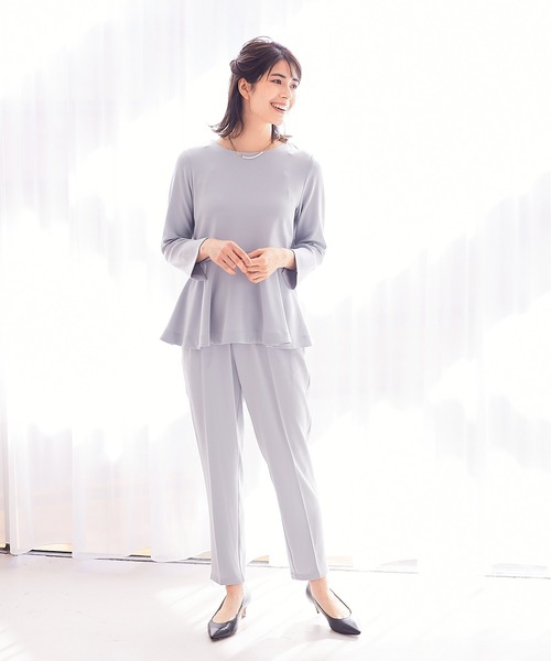 abahouse mavie（アバハウスマヴィ）の「ドライタッチサテンパンツ（その他パンツ・レディース・グレイッシュブルー/ネイビー/ブラック・36/38）」の10枚目の写真