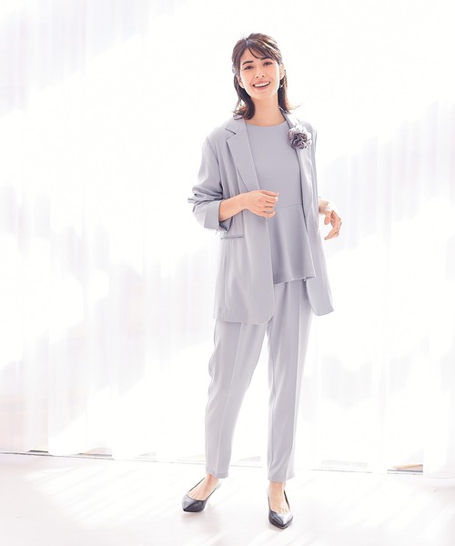 abahouse mavie（アバハウスマヴィ）の「ドライタッチサテンパンツ（その他パンツ・レディース・グレイッシュブルー/ネイビー/ブラック・36/38）」の19枚目の写真