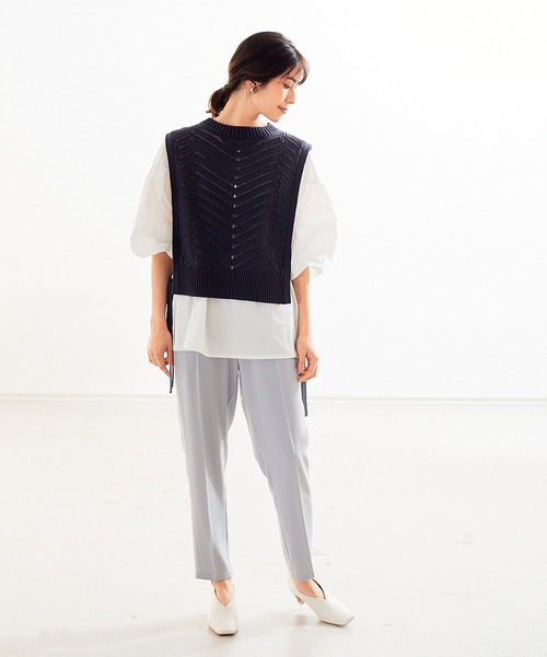 abahouse mavie（アバハウスマヴィ）の「ドライタッチサテンパンツ（その他パンツ・レディース・グレイッシュブルー/ネイビー/ブラック・36/38）」の22枚目の写真