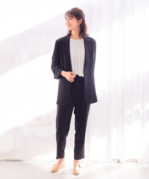 abahouse mavie（アバハウスマヴィ）の「ドライタッチサテンパンツ（その他パンツ・レディース・グレイッシュブルー/ネイビー/ブラック・36/38）」の17枚目の写真