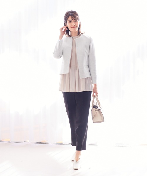 abahouse mavie（アバハウスマヴィ）の「ドライタッチサテンパンツ（その他パンツ・レディース・グレイッシュブルー/ネイビー/ブラック・36/38）」の15枚目の写真