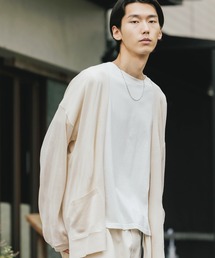 KNITロングカーディガン Vネックロングカラーカーディガン