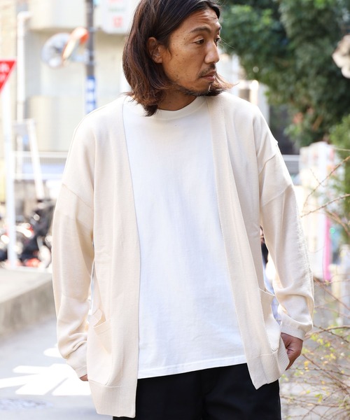 ROOPTOKYO(ループトウキョウ)の「KNITロングカーディガン Vネックロングカラーカーディガン(カーディガン/ボレロ・メンズ・グリーン/アイボリー/サックスブルー/チャコール・XL/M/L)」の15枚目の写真