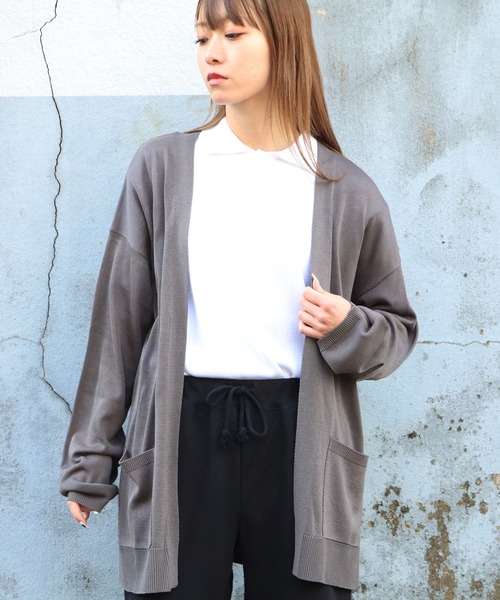 ROOPTOKYO(ループトウキョウ)の「KNITロングカーディガン Vネックロングカラーカーディガン(カーディガン/ボレロ・メンズ・グリーン/アイボリー/サックスブルー/チャコール・XL/M/L)」の16枚目の写真