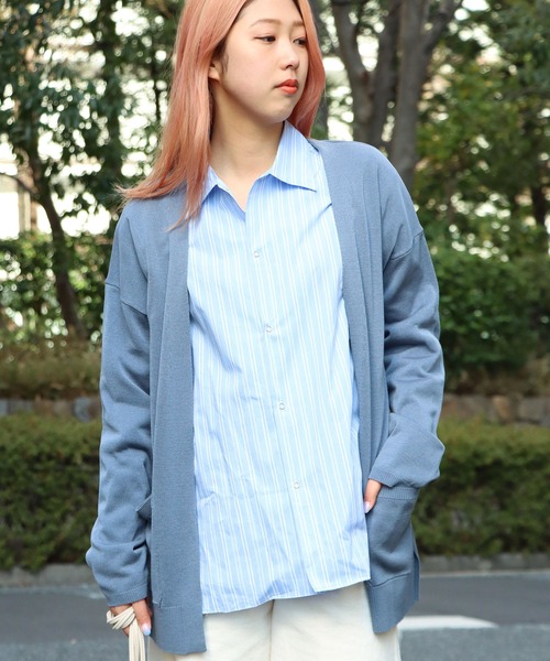 ROOPTOKYO(ループトウキョウ)の「KNITロングカーディガン Vネックロングカラーカーディガン(カーディガン/ボレロ・メンズ・グリーン/アイボリー/サックスブルー/チャコール・XL/M/L)」の19枚目の写真