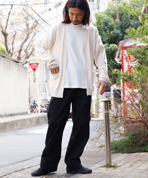 ROOPTOKYO(ループトウキョウ)の「KNITロングカーディガン Vネックロングカラーカーディガン(カーディガン/ボレロ・メンズ・グリーン/アイボリー/サックスブルー/チャコール・XL/M/L)」の20枚目の写真
