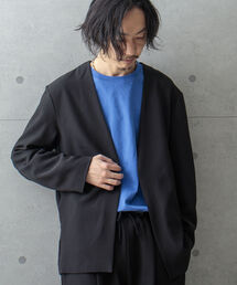 GLOSTER | 【GLOSTER/グロスター】ノーカラージャケット＆イージーパンツ セットアップ【ジャケット＋パンツの2点セット】(セットアップ)