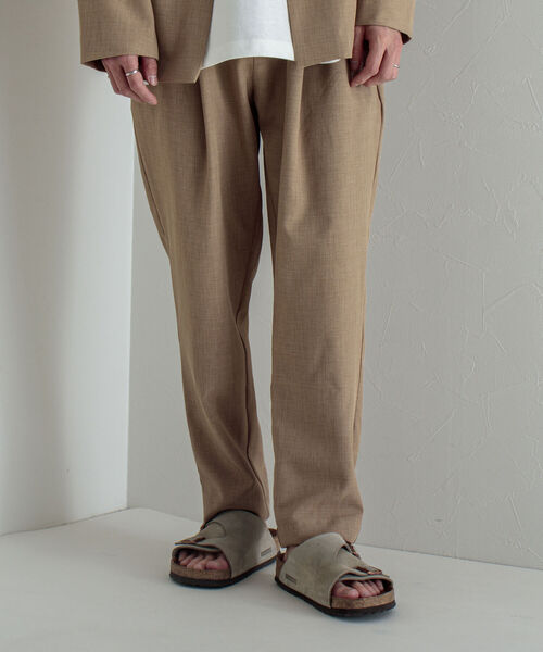 GLOSTER（グロスター）の「【GLOSTER/グロスター】ノーカラージャケット＆イージーパンツ セットアップ【ジャケット＋パンツの2点セット】（セットアップ・メンズ・ブラック/ベージュ/ネイビー・MEDIUM/LARGE）」の20枚目の写真