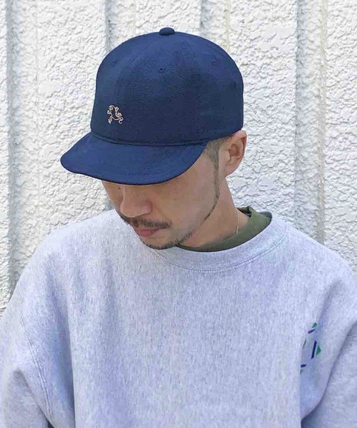 Basiquenti（ベーシックエンティ）の「【Basiquenti】Seersucker Yuru Animal Ball Cap BATT-21752（キャップ・メンズ・ネイビー/ブラック/サックスブルー/アイボリー・FREE）」の6枚目の写真