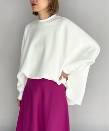 【日本製】ポンチョ風ダンボールニットプルオーバー