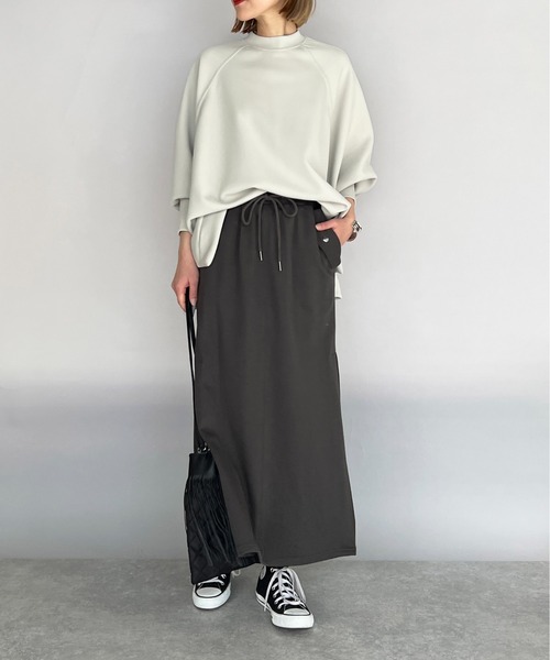 PICCIN（ピッチン）の「【日本製】ポンチョ風ダンボールニットプルオーバー（Tシャツ/カットソー・レディース・ブラック/ベージュ/ホワイト・M）」の11枚目の写真