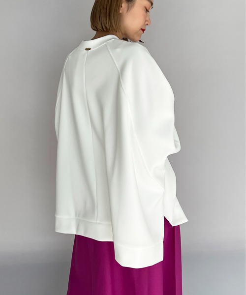 PICCIN（ピッチン）の「【日本製】ポンチョ風ダンボールニットプルオーバー（Tシャツ/カットソー・レディース・ブラック/ベージュ/ホワイト・M）」の18枚目の写真