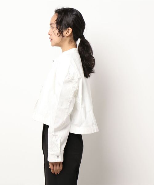 MOUSSY(マウジー)の「DENIM FRILLED ブラウス(シャツ/ブラウス・レディース・ホワイト/ブラック/ワンウォッシュ・FREE)」の5枚目の写真