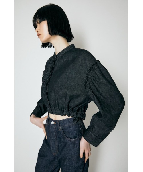 MOUSSY(マウジー)の「DENIM FRILLED ブラウス(シャツ/ブラウス・レディース・ホワイト/ブラック/ワンウォッシュ・FREE)」の15枚目の写真