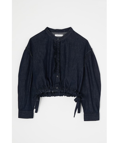 MOUSSY(マウジー)の「DENIM FRILLED ブラウス(シャツ/ブラウス・レディース・ホワイト/ブラック/ワンウォッシュ・FREE)」の4枚目の写真
