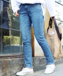 SOMETHING | SOMETHING/サムシング TAPERED STRAIGHT 美脚 テーパードストレートデニムパンツ(デニムパンツ)