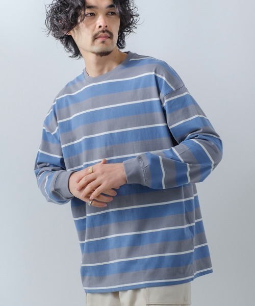 improves（インプローブス）の「レトロ ボーダー ルーズシルエット 長袖Tシャツ（Tシャツ/カットソー・メンズ・A/B/D/C/E・MEDIUM/X-LARGE/LARGE）」の2枚目の写真