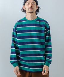 improves | レトロ ボーダー ルーズシルエット 長袖Tシャツ(Tシャツ/カットソー)