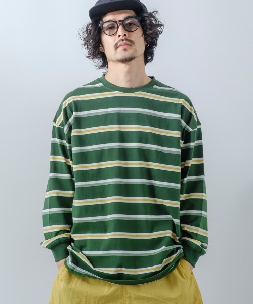 improves（インプローブス）の「レトロ ボーダー ルーズシルエット 長袖Tシャツ（Tシャツ/カットソー・メンズ・A/B/D/C/E・MEDIUM/X-LARGE/LARGE）」の4枚目の写真