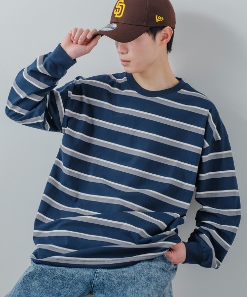 improves（インプローブス）の「レトロ ボーダー ルーズシルエット 長袖Tシャツ（Tシャツ/カットソー・メンズ・A/B/D/C/E・MEDIUM/X-LARGE/LARGE）」の5枚目の写真