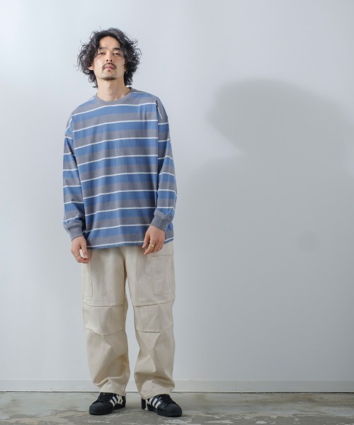 improves（インプローブス）の「レトロ ボーダー ルーズシルエット 長袖Tシャツ（Tシャツ/カットソー・メンズ・A/B/D/C/E・MEDIUM/X-LARGE/LARGE）」の10枚目の写真