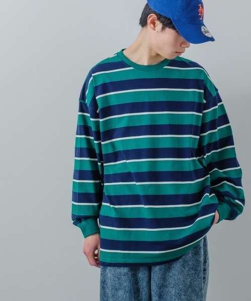 improves（インプローブス）の「レトロ ボーダー ルーズシルエット 長袖Tシャツ（Tシャツ/カットソー・メンズ・A/B/D/C/E・MEDIUM/X-LARGE/LARGE）」の8枚目の写真