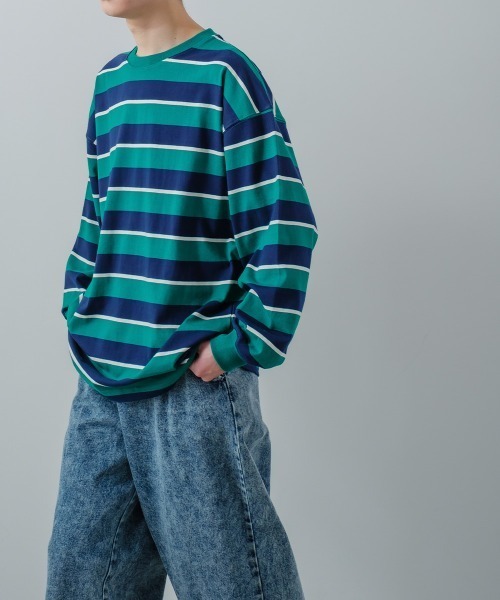 improves（インプローブス）の「レトロ ボーダー ルーズシルエット 長袖Tシャツ（Tシャツ/カットソー・メンズ・A/B/D/C/E・MEDIUM/X-LARGE/LARGE）」の20枚目の写真