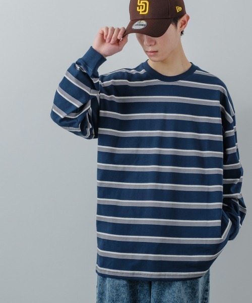 improves（インプローブス）の「レトロ ボーダー ルーズシルエット 長袖Tシャツ（Tシャツ/カットソー・メンズ・A/B/D/C/E・MEDIUM/X-LARGE/LARGE）」の9枚目の写真