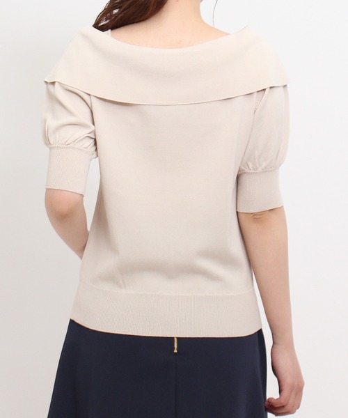 ASTORIA ODIER（アストリアオディール）の「ショールカラーリボンプルオーバー（ニット/セーター・レディース・ホワイト/ベージュ/ネイビー/ミント/マジェンタ/ラベンダー/チャコールグレー/グレイッシュベージュ・MEDIUM）」の13枚目の写真