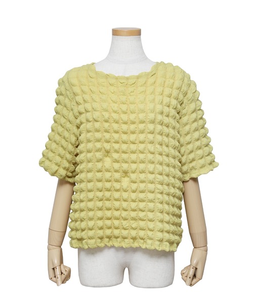 reca（レカ）の「ポコポコトップス（シャツ/ブラウス・レディース・ブラック/イエロー×グリーン/アイボリー・FREE）」の17枚目の写真