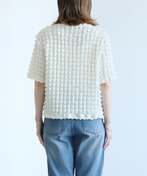 reca（レカ）の「ポコポコトップス（シャツ/ブラウス・レディース・ブラック/イエロー×グリーン/アイボリー・FREE）」の22枚目の写真