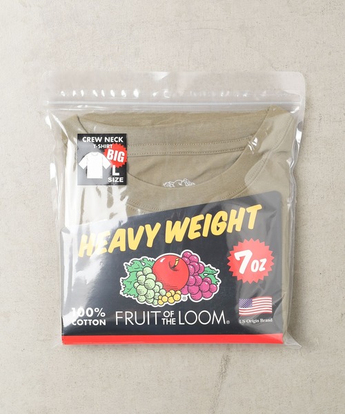 FRUIT OF THE LOOM(フルーツオブザルーム)の「★FRUIT OF THE LOOM★ 7oz HEAVY WEIGHT BIG T(Tシャツ/カットソー・レディース・ホワイト/ブラック/カーキ/杢グレー・MEDIUM/LARGE/X-LARGE)」の6枚目の写真
