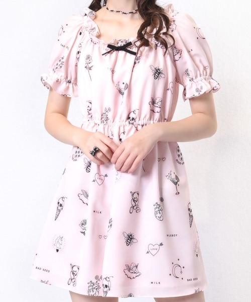 MILK 新品タグ付き petit tattoo コンビネゾン 日本製 ミルク MILK（ミルク）の「Petit tattoo コンビネゾン（つなぎ
