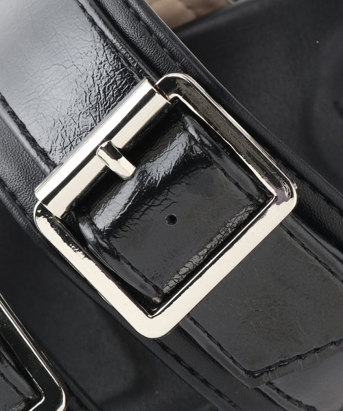 Casselini（キャセリーニ）の「【CASSELINI/キャセリーニ】 ダブルベルトミュール（サンダル・レディース・ブラック・SMALL/MEDIUM/LARGE）」の19枚目の写真