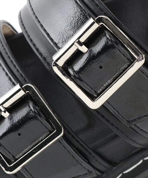 Casselini（キャセリーニ）の「【CASSELINI/キャセリーニ】 ダブルベルトミュール（サンダル・レディース・ブラック・SMALL/MEDIUM/LARGE）」の21枚目の写真